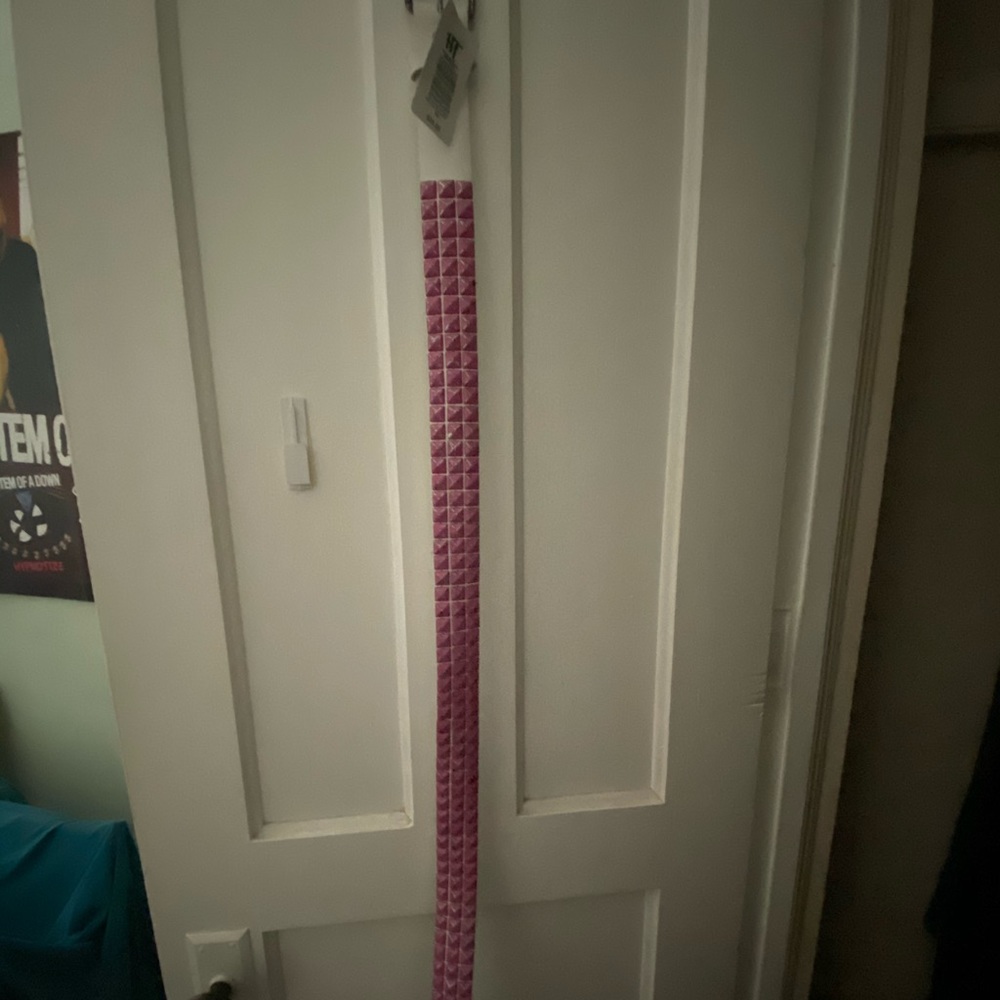 Hot Pink Pyramid Stud Belt Size 40